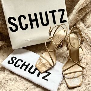 Schutz Women's Tan Strappy Sandals